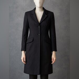Vintage Black Wool Jacket / Coat from Ports International